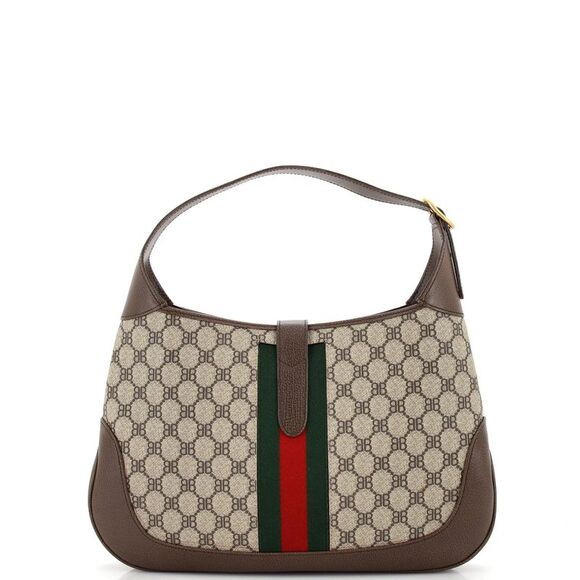 Balenciaga x Gucci The Hacker Project Jackie 1961 Hobo BB Coated Canvas Medium - Picture 3 of 6